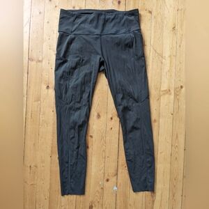 Lululemon Fast and Free High-Rise Tight 25", dark olive leggings